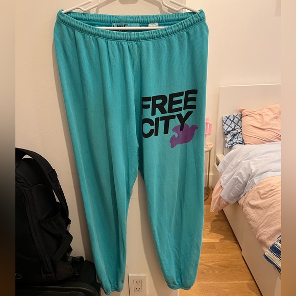 Teal Free City Sweatpants - Picture 1 of 4